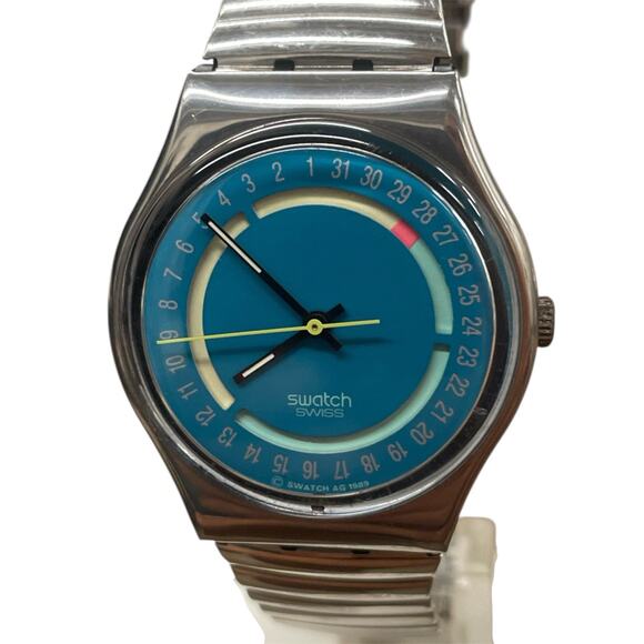 Swatch Watch STOPLIGHT GY402 1990 Standard Gents Flex Band Rare Swiss Quartz - Picture 1 of 5